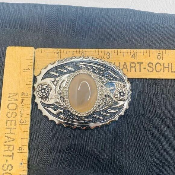 Vintage Belt Silver Buckle Made In Usa - Image 2