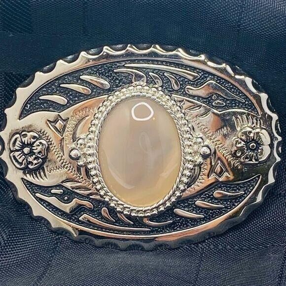 Vintage Belt Silver Buckle Made In Usa - Image 3