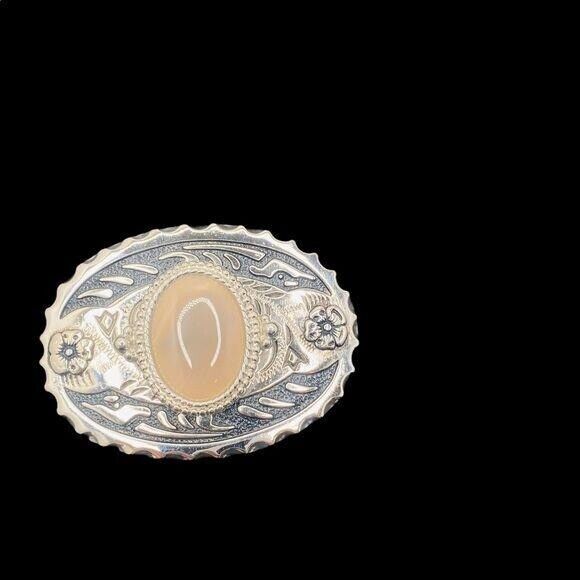 Vintage Belt Silver Buckle Made In Usa - Image 4
