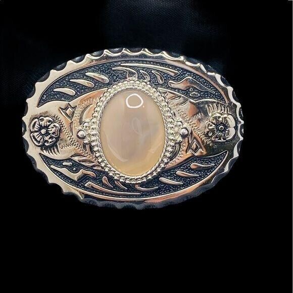 Vintage Belt Silver Buckle Made In Usa - Image 5
