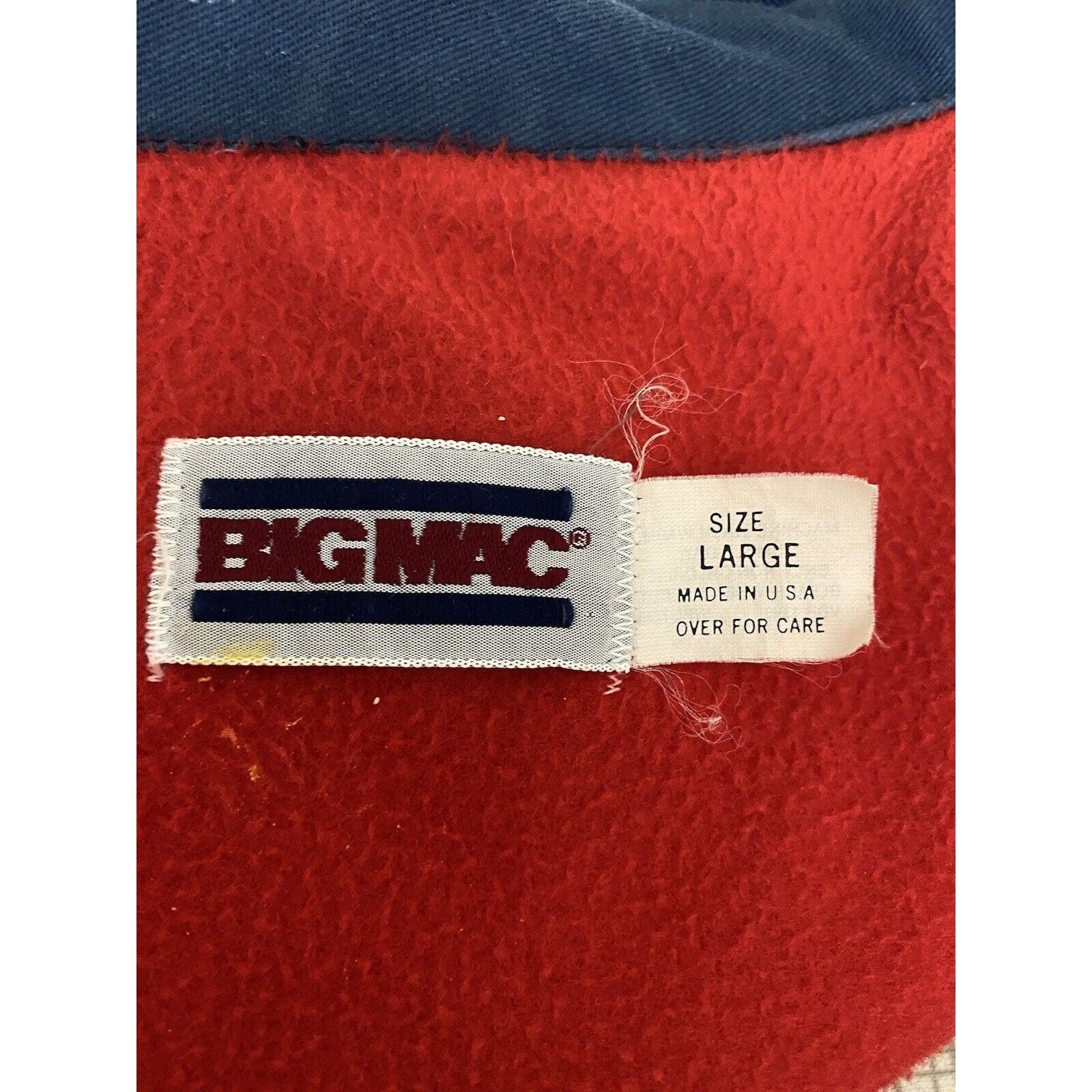 Vintage Big Mac Fleece Lined Jacket Workwear Bomber Mechanic Chore Usa Large by Big Mac Fleece - Image 6