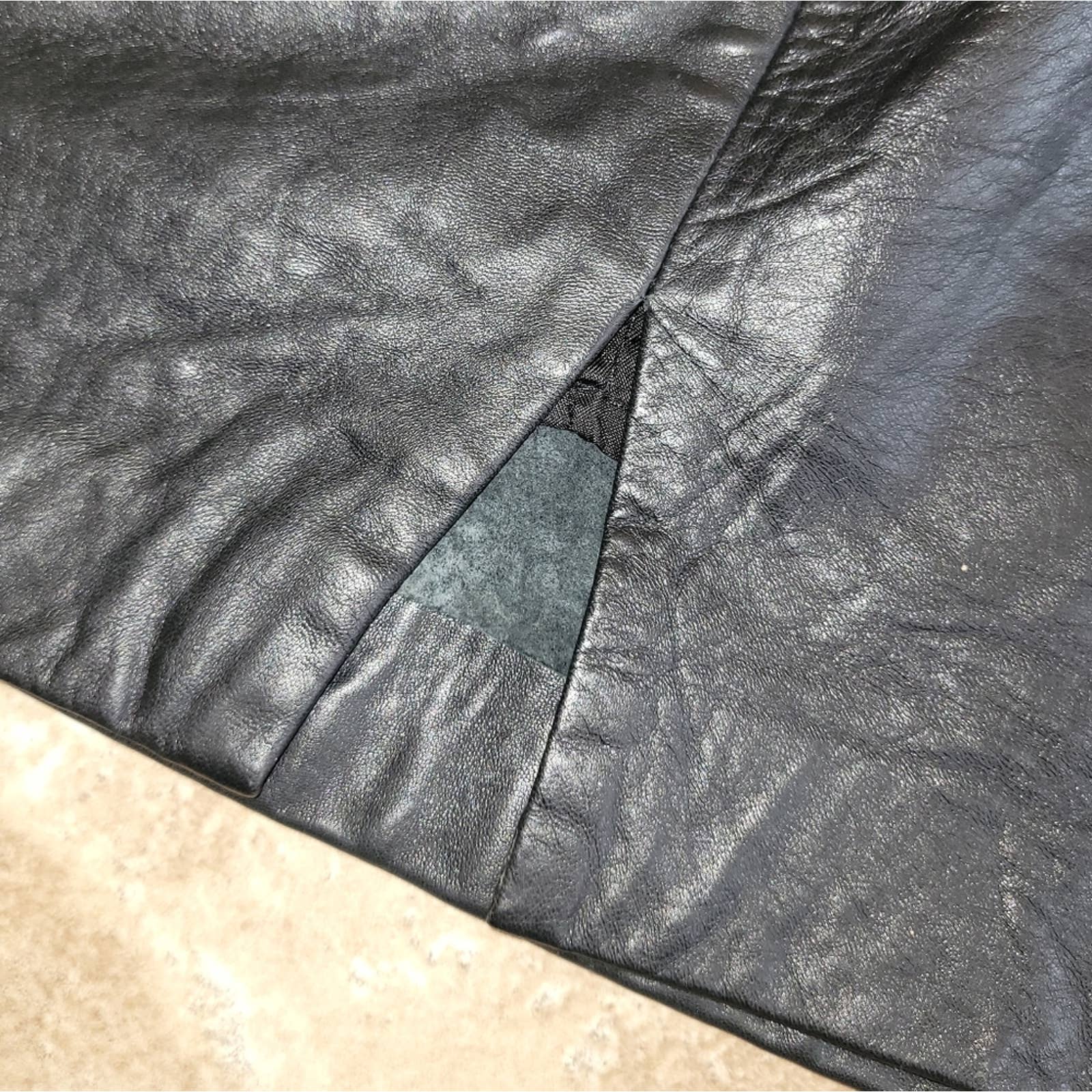 Vintage Black 100% Genuine Leather A-Line Mini Skirt - Size Small by Frost Bros - Image 6