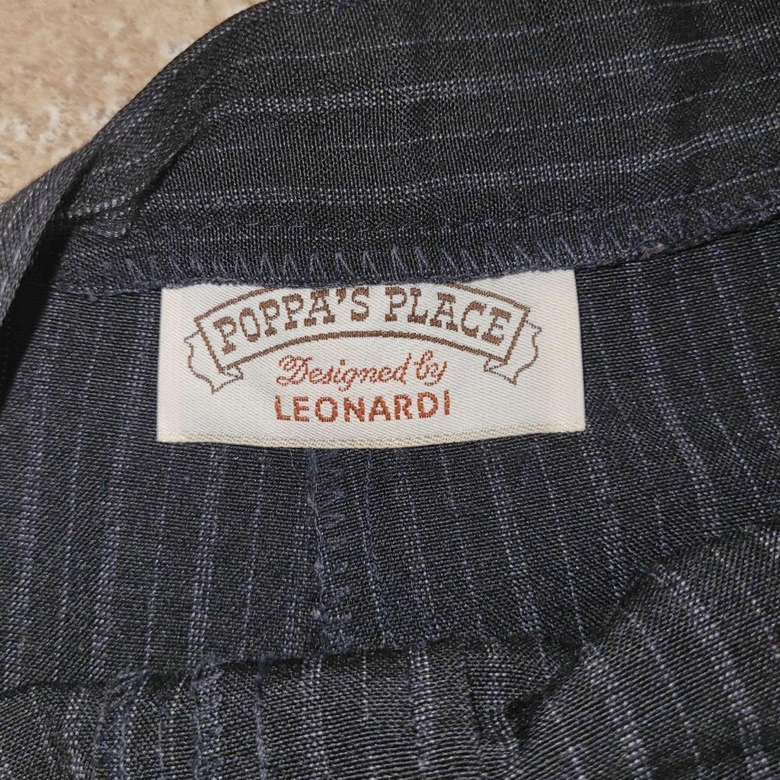 Vintage Black and Gray Pinstripe High Waist Straight Leg Pants M by Poppa's Place - Image 9