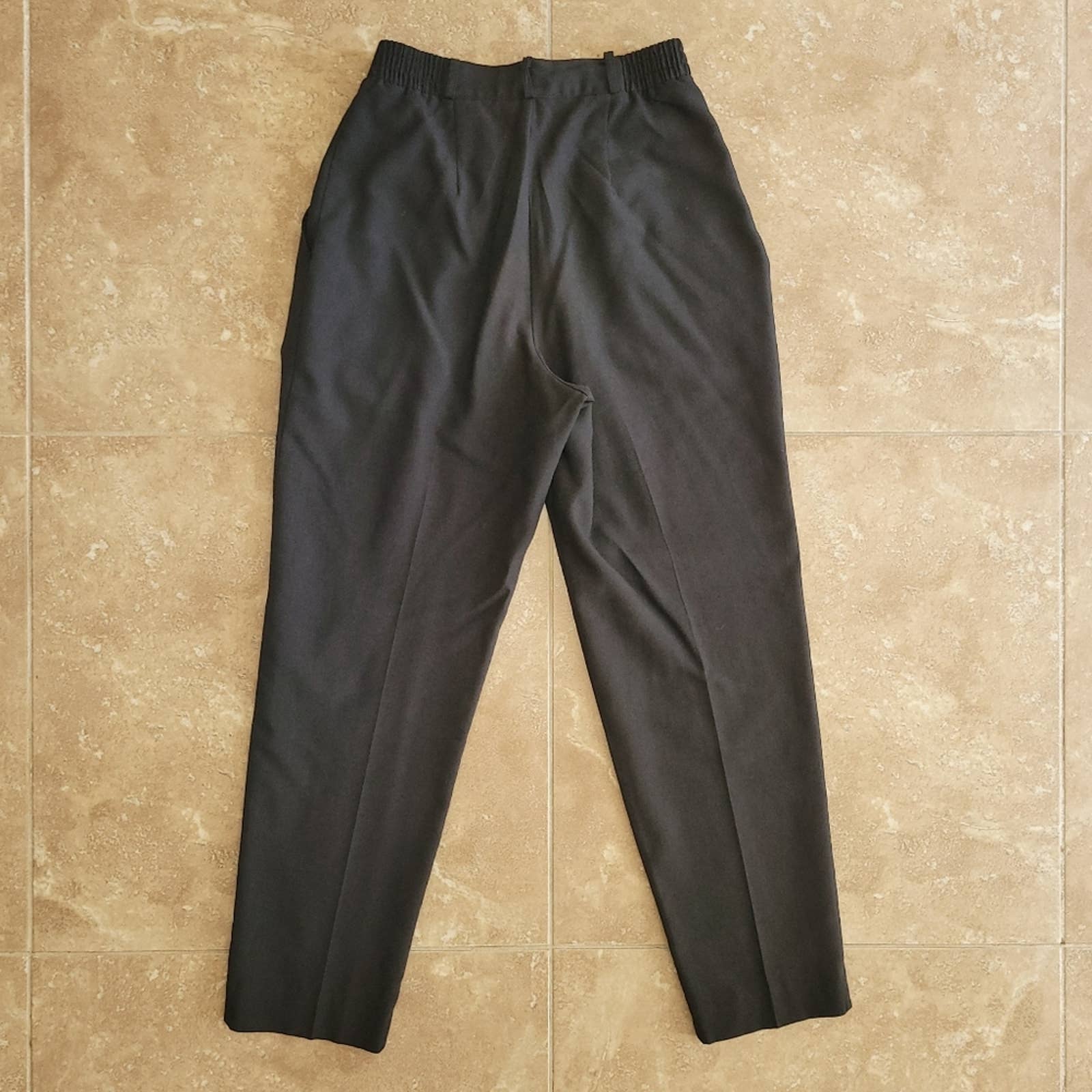 Vintage Black High-Rise Straight Leg Pants with Belt Loops and Pockets - Sz Xs - Image 6
