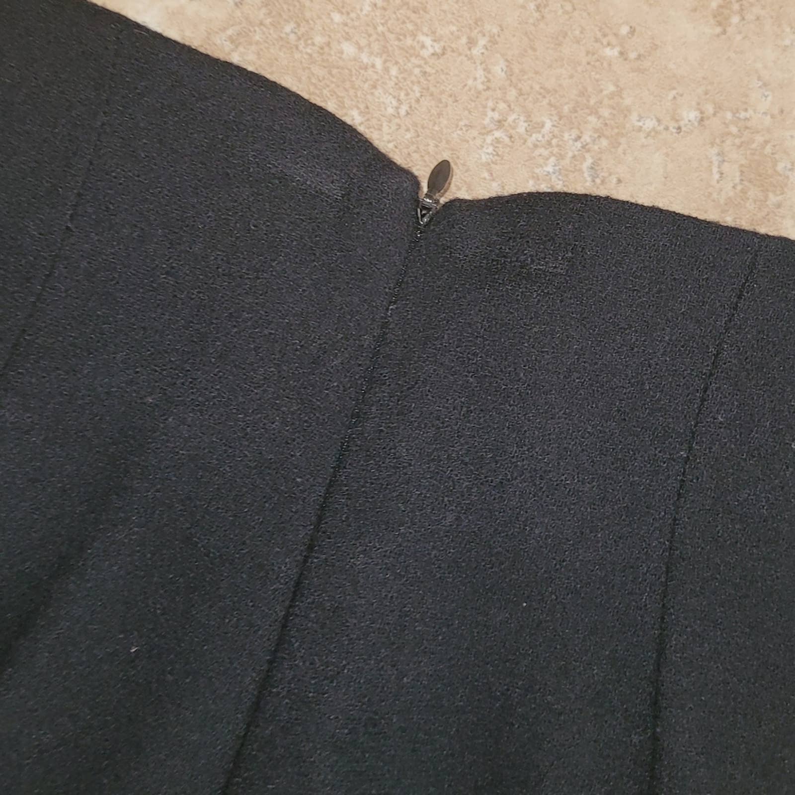 Vintage Black High Waist Wool Straight Leg Pants W Pleating Xs by Ralph Lauren - Image 6