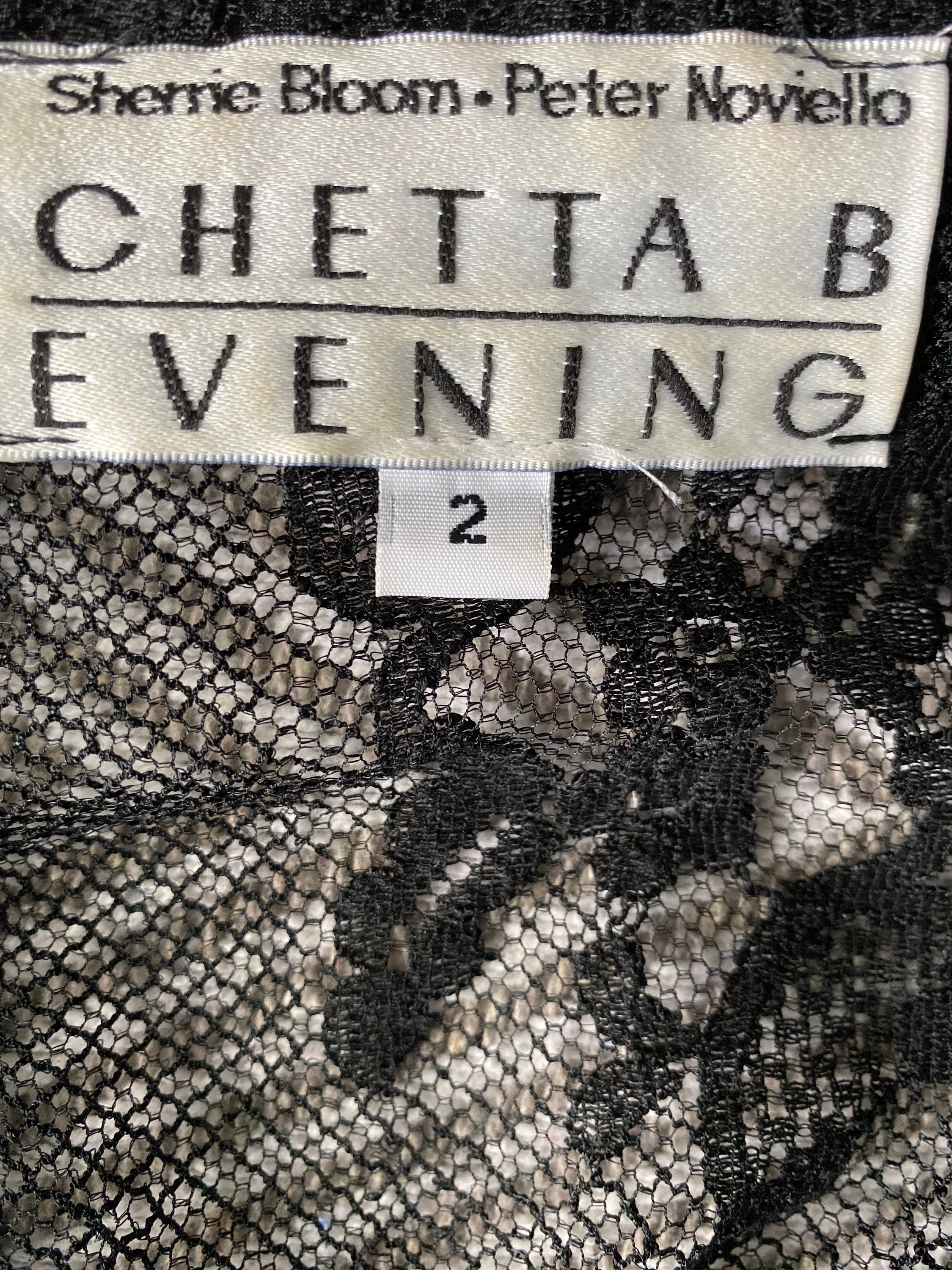 Vintage Black Lace Sheer Bodysuit by Chetta B - Image 8