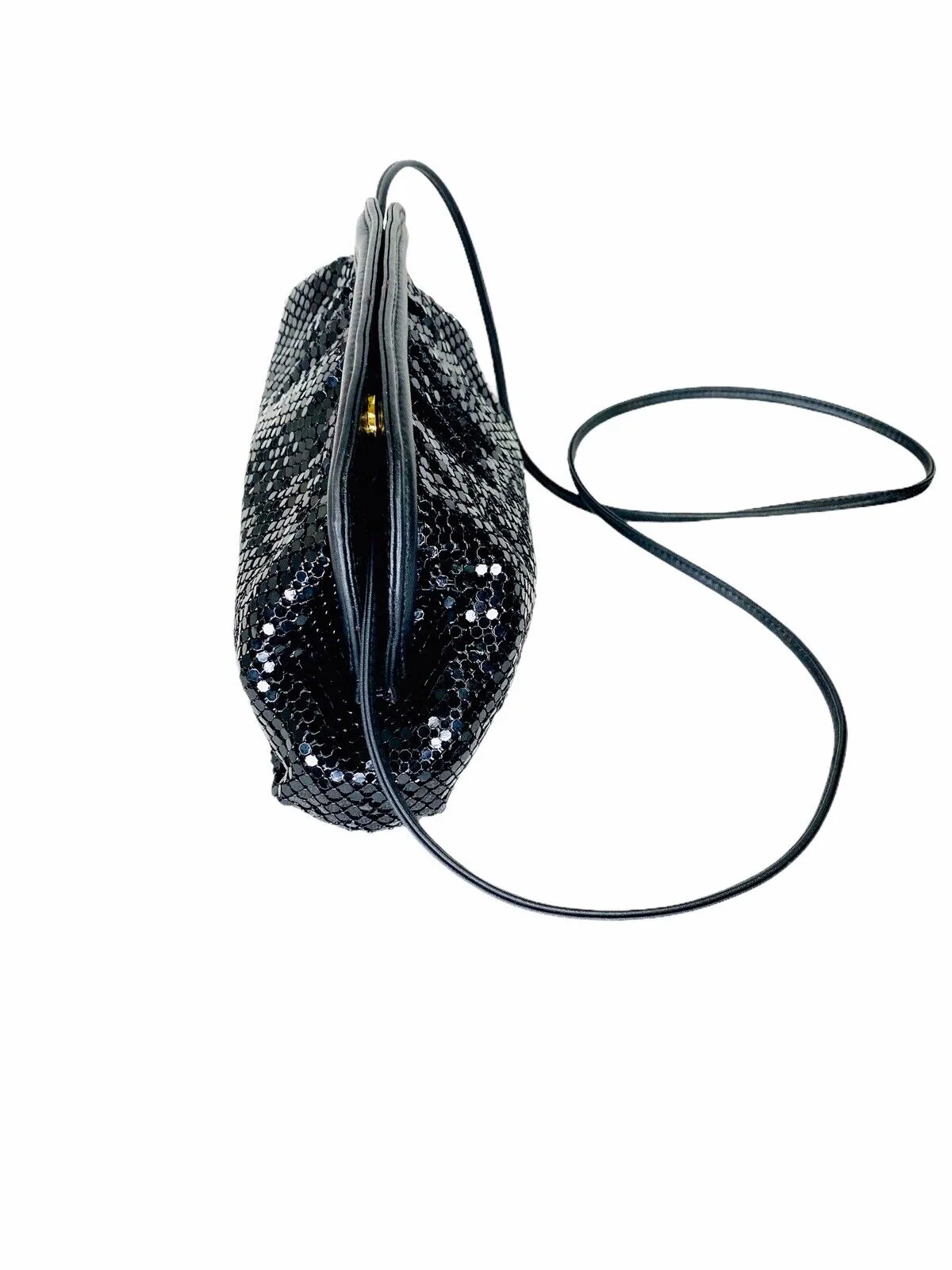 Vintage Black Mesh Evening Bag Purse Usa (pristine Condition) by Whitting & Davis - Image 3