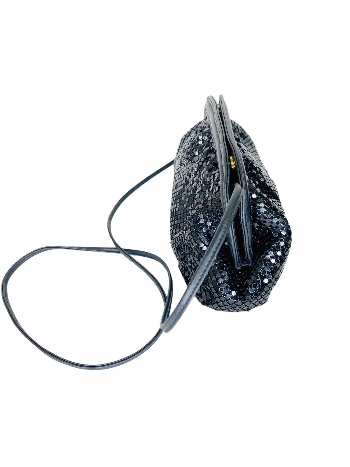 Vintage Black Mesh Evening Bag Purse Usa (pristine Condition) by Whitting & Davis - Image 4
