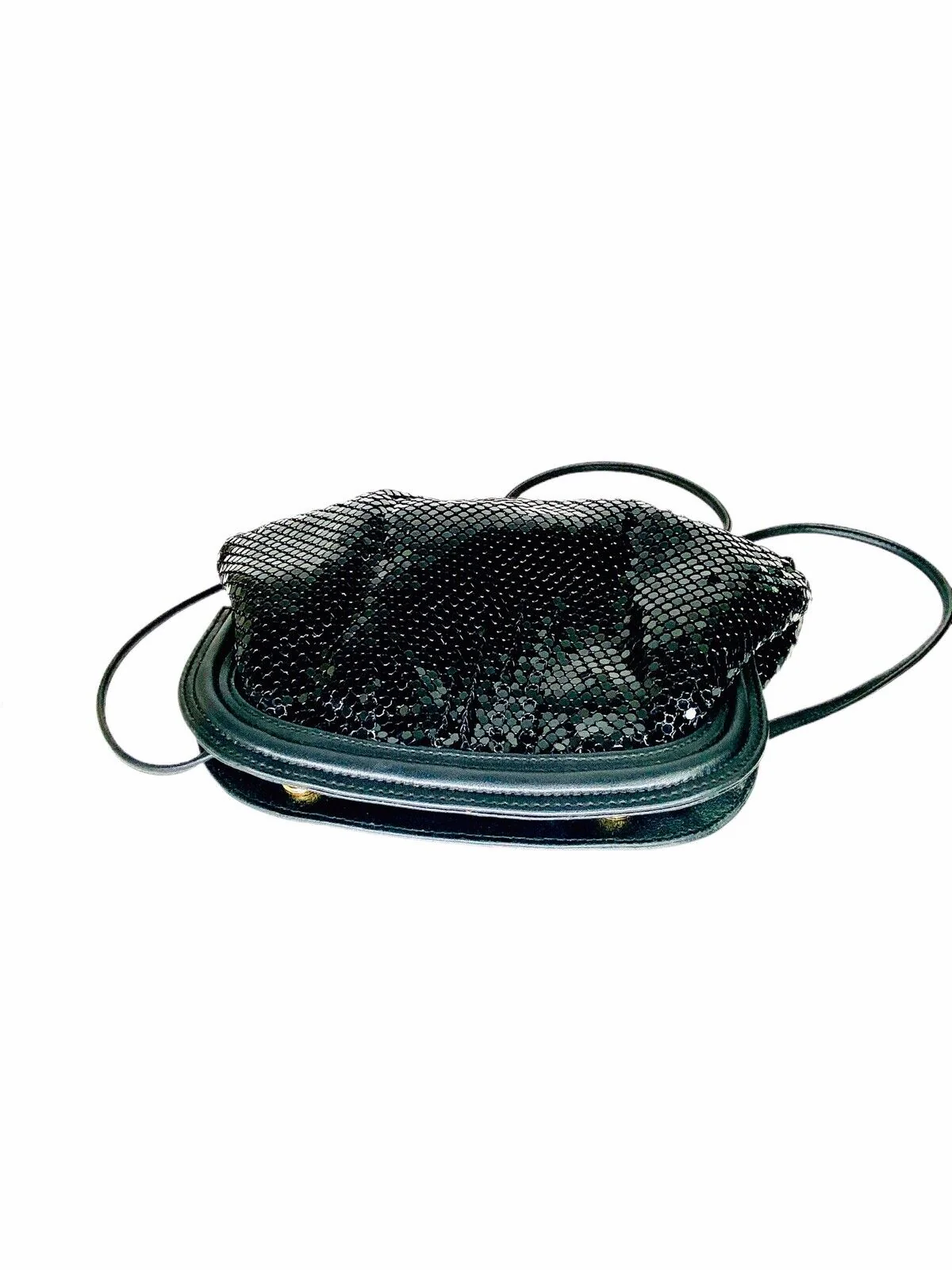 Vintage Black Mesh Evening Bag Purse Usa (pristine Condition) by Whitting & Davis - Image 8