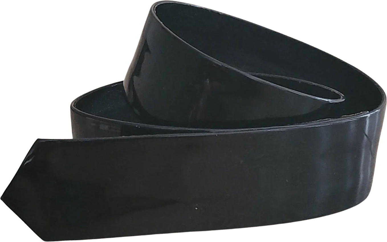 Vintage Black Patent Leather Belt Size S