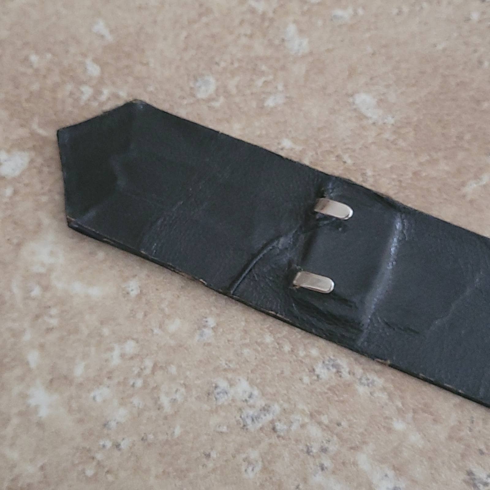 Vintage Black Patent Leather Belt Size S - Image 4