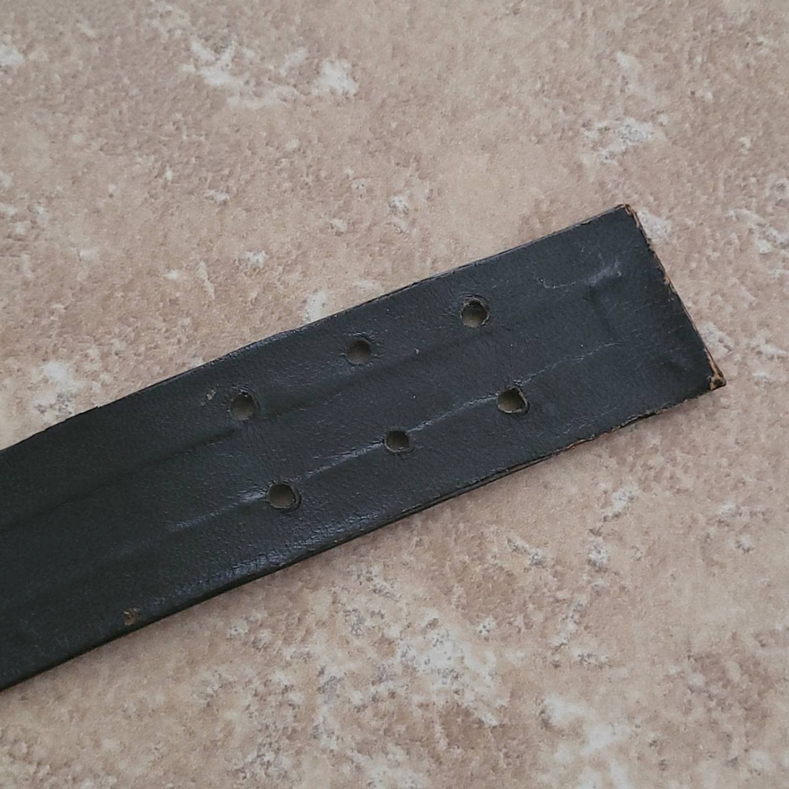 Vintage Black Patent Leather Belt Size S - Image 5