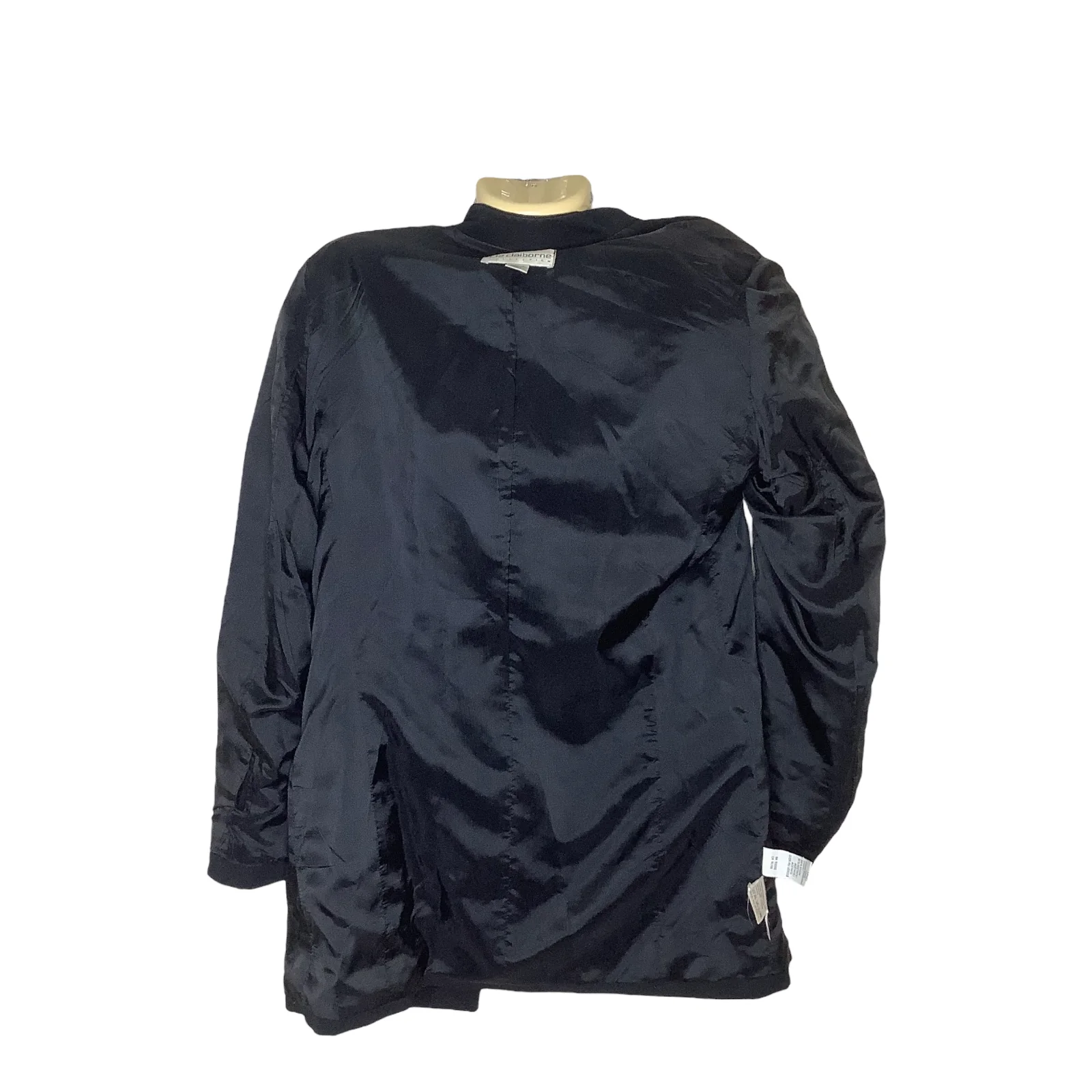 Vintage Blazer Longline 8 Black Gold Crest Buttons Wool 80s 90s by Liz Claiborne - Image 10
