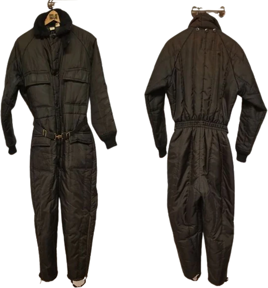 Vintage Blizzard Pruf Insulated Ski Snowsuit Coveralls Faux Fur Collar by Walls