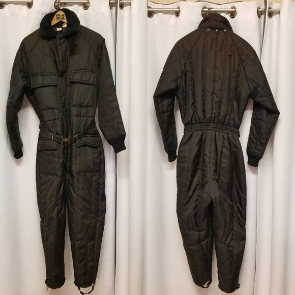 Vintage Blizzard Pruf Insulated Ski Snowsuit Coveralls Faux Fur Collar by Walls - Image 10