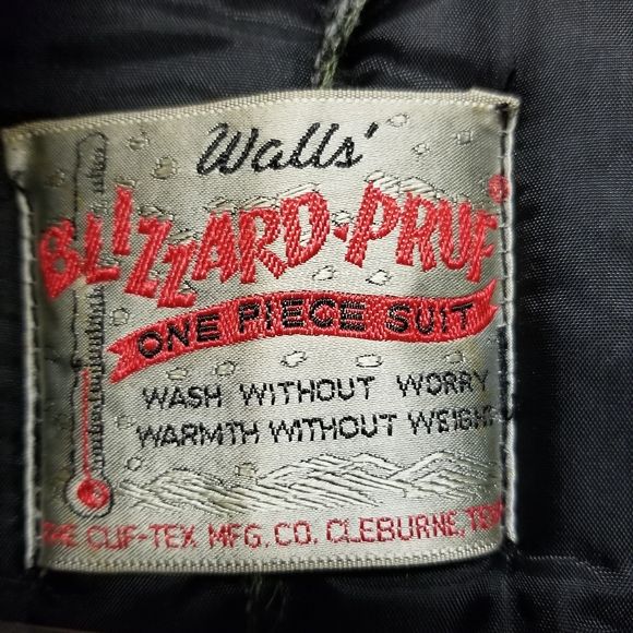 Vintage Blizzard Pruf Insulated Ski Snowsuit Coveralls Faux Fur Collar by Walls - Image 9