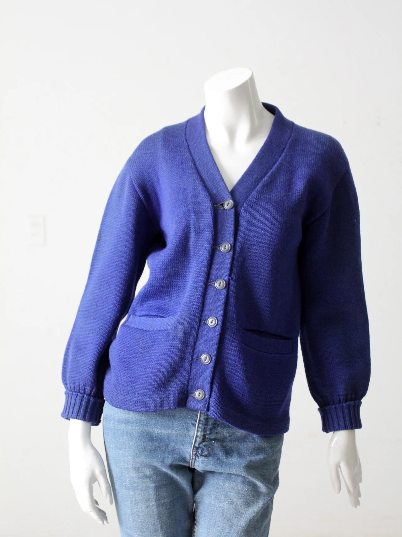 Vintage Blue Cardigan Sweater - Image 11