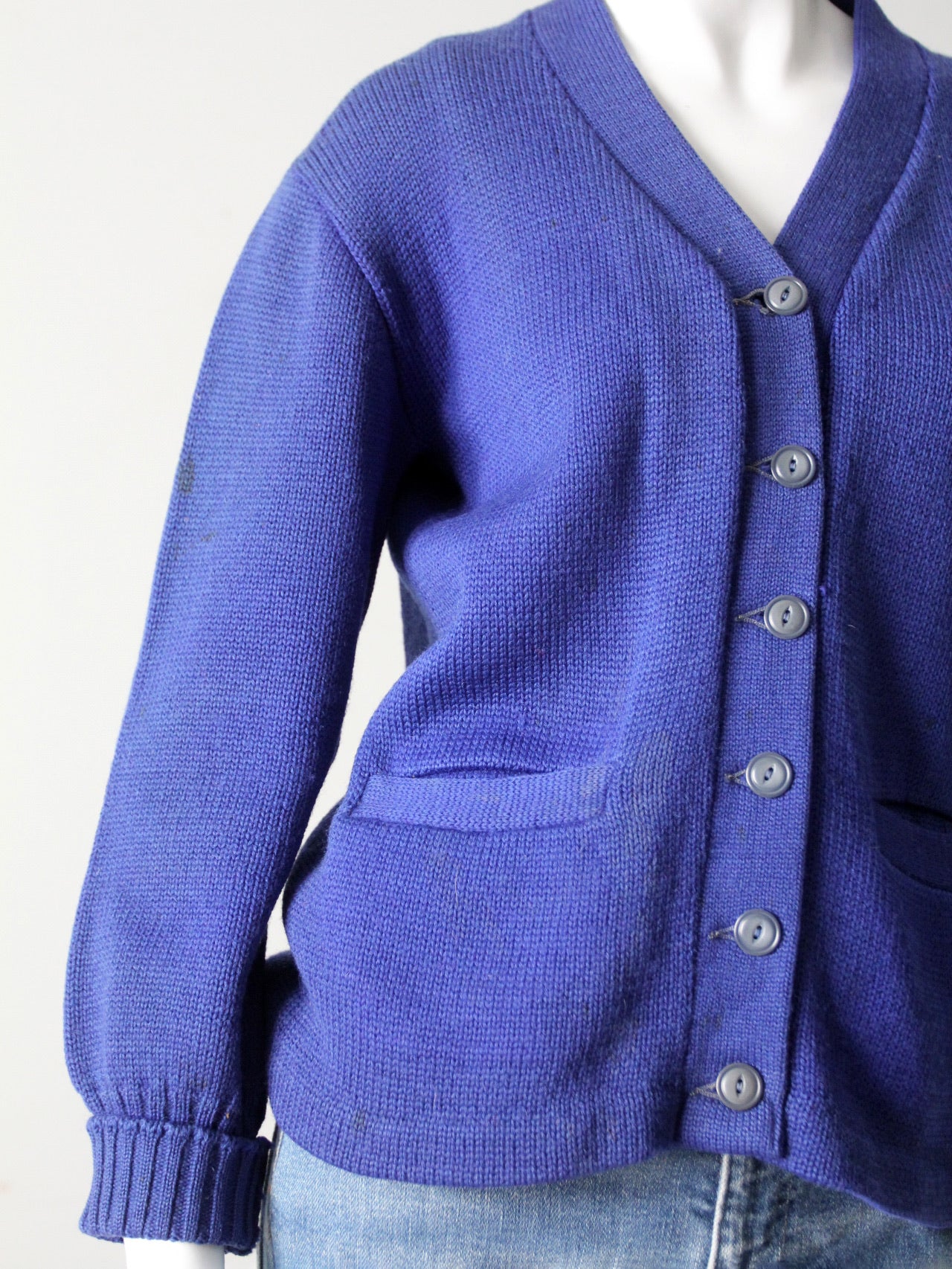 Vintage Blue Cardigan Sweater - Image 8