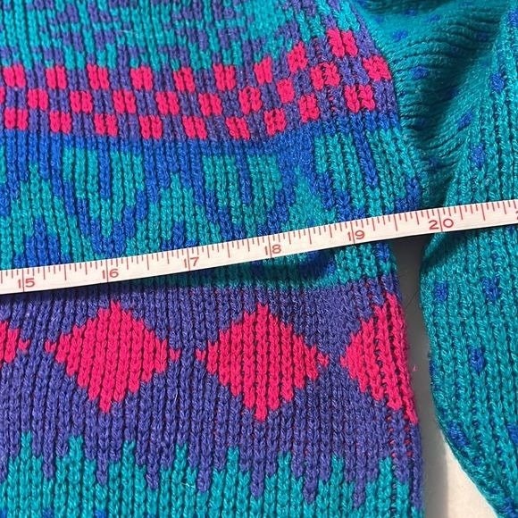 Vintage Blue Green Sweater by Extra Sportwear - Image 6