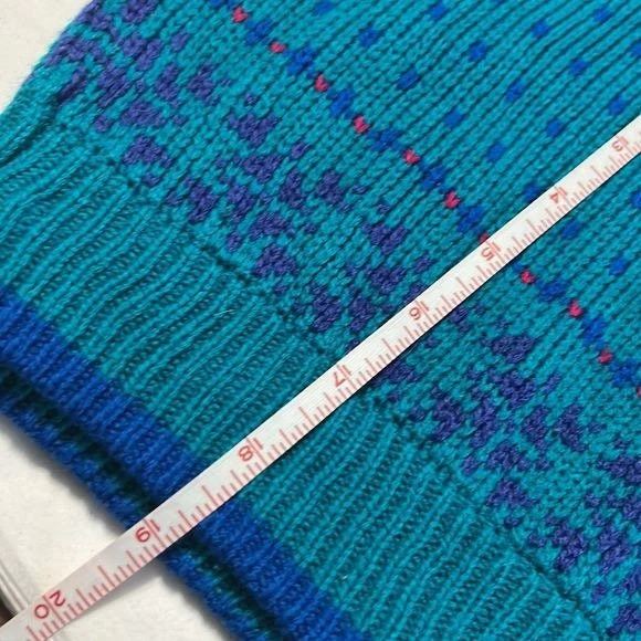 Vintage Blue Green Sweater by Extra Sportwear - Image 7