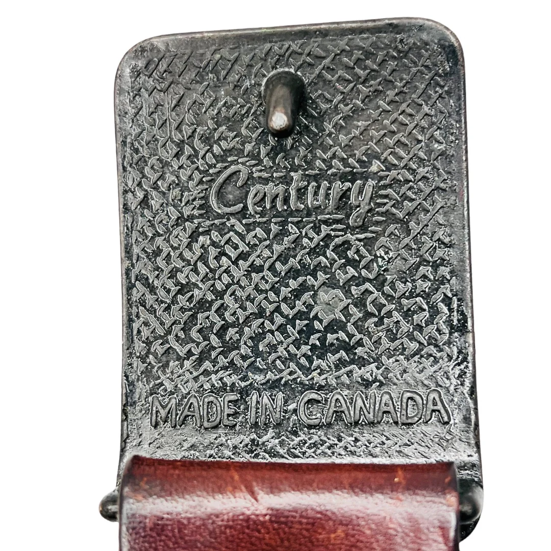 Vintage Brass Buckle and Belt Made by Century Circa 80s 36 by Levi’s Strauss & Co - Image 5