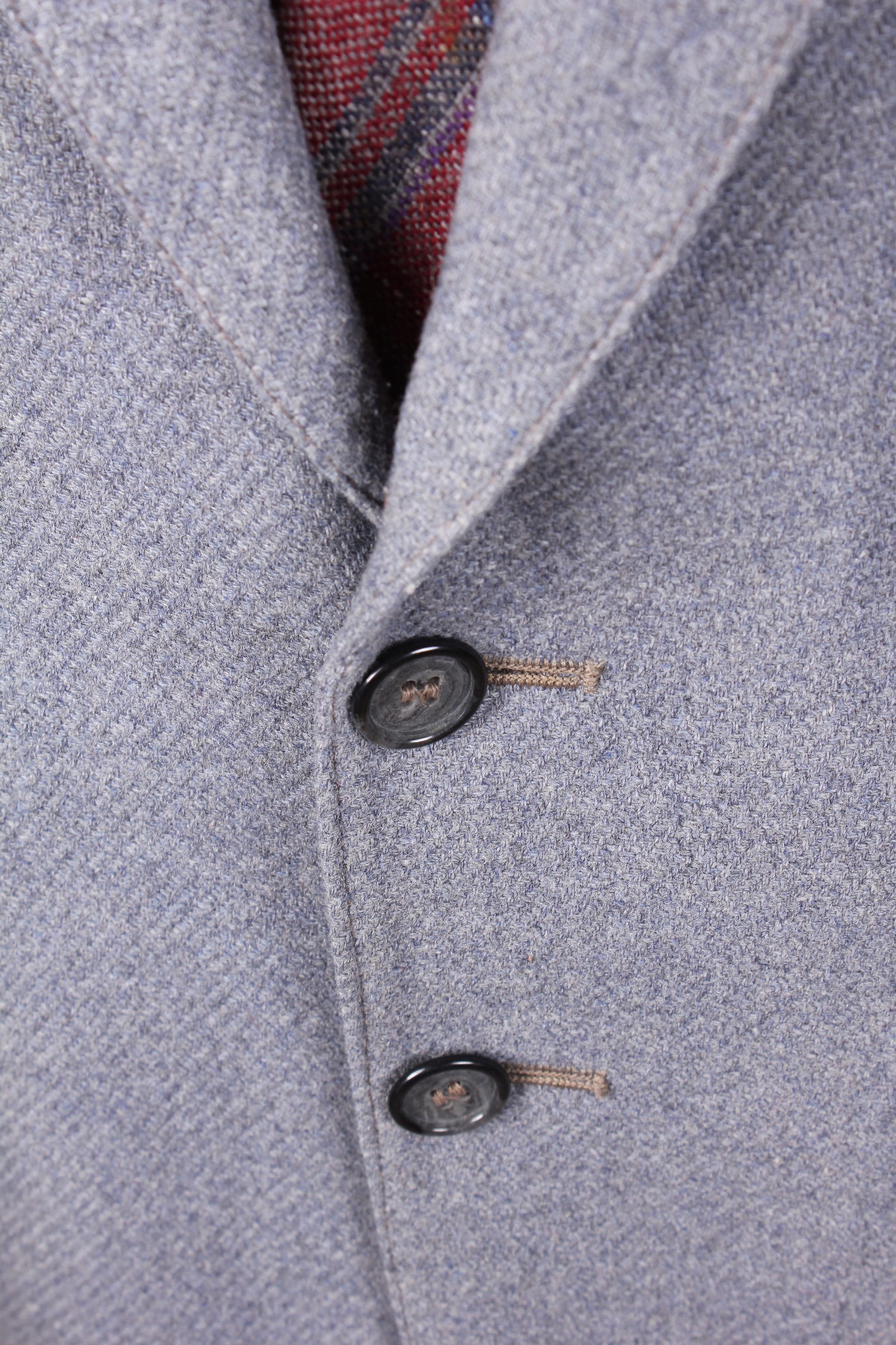 Vintage Bricks London Brand Men's Gray Wool Dress Coat Blazer by Bricks London - Image 5