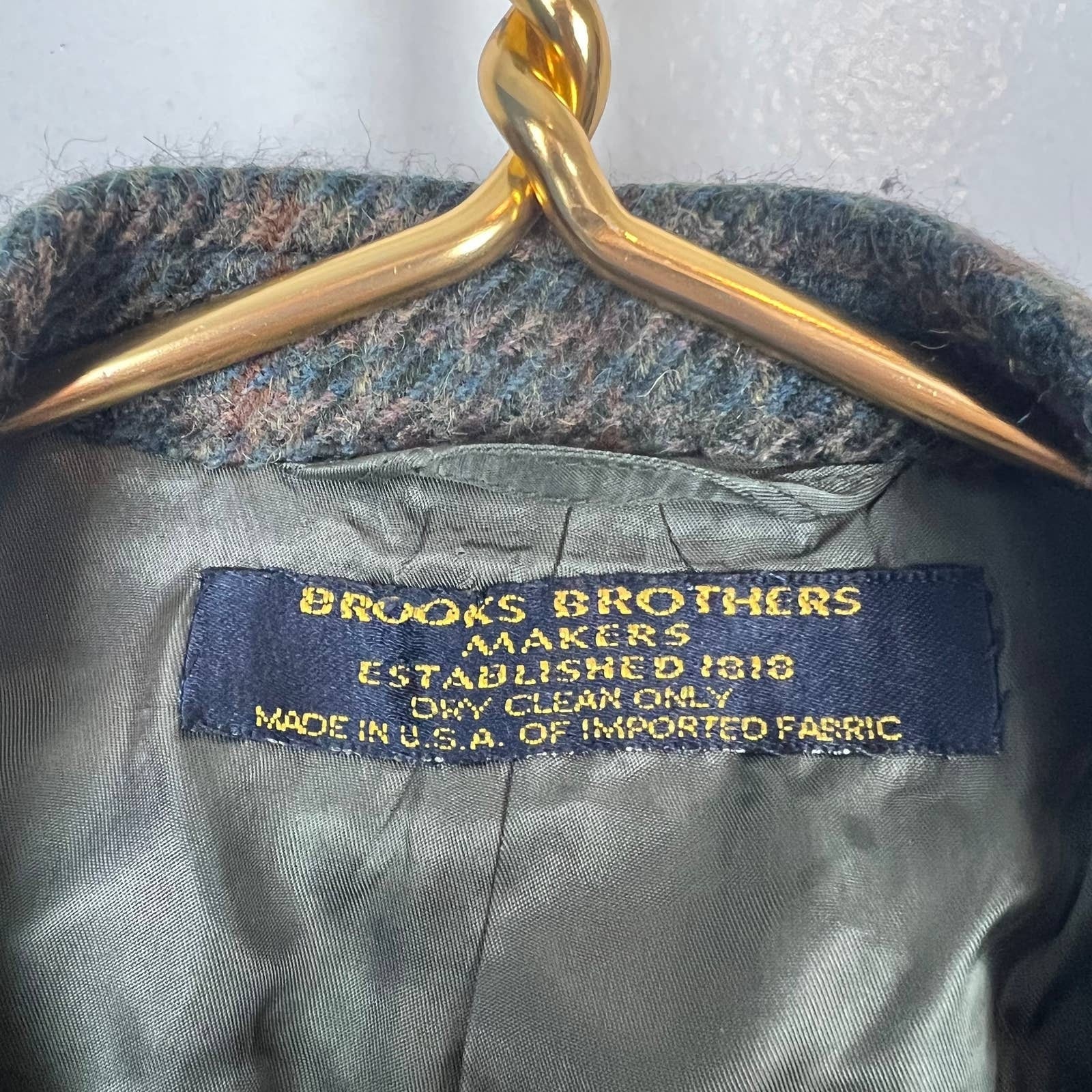 Vintage Brooks Brothers Wool and Alpaca Plaid Jacket Blazer by Brooks Brothers - Image 9