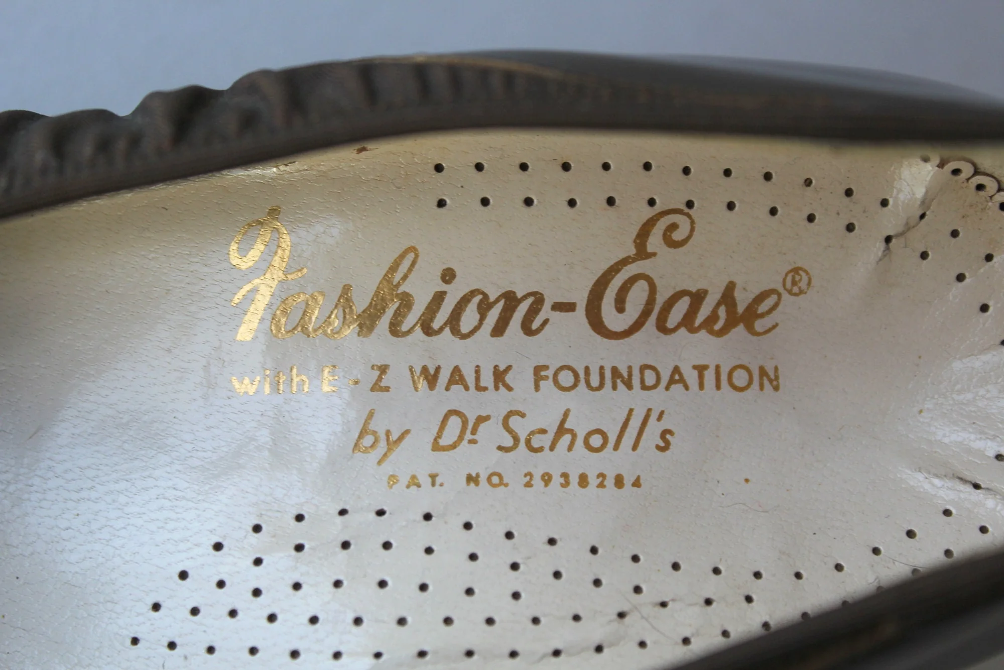 Vintage Brown Patent Pumps 60s Dr. Scholl's High Vamp 30s Style 60s Patent Shoes by Fashion-ease By Dr. Scholl's - Image 7