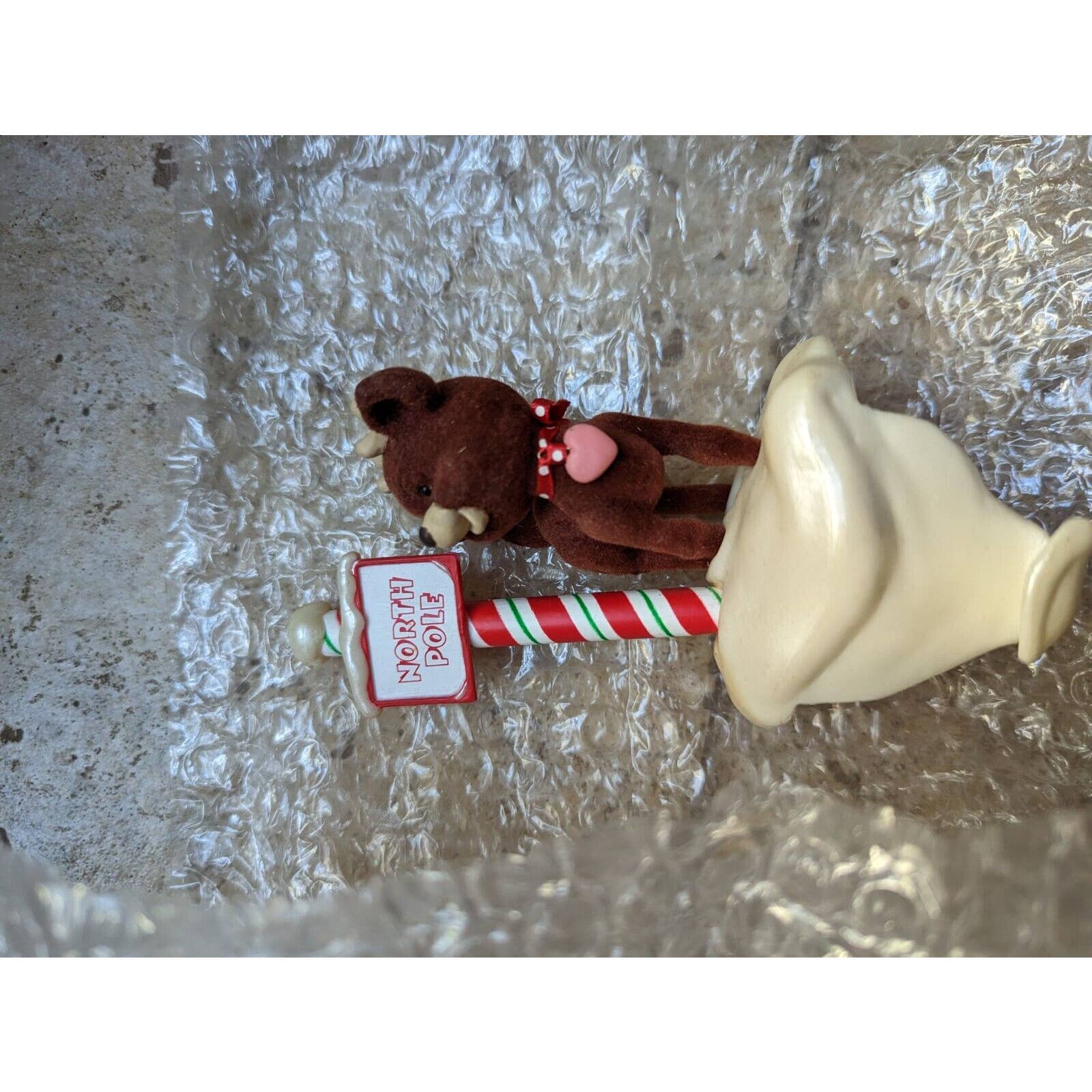 Vintage Brown Reindeer Crossing Christmas Stocking Hanger 1987 by Hallmark - Image 12