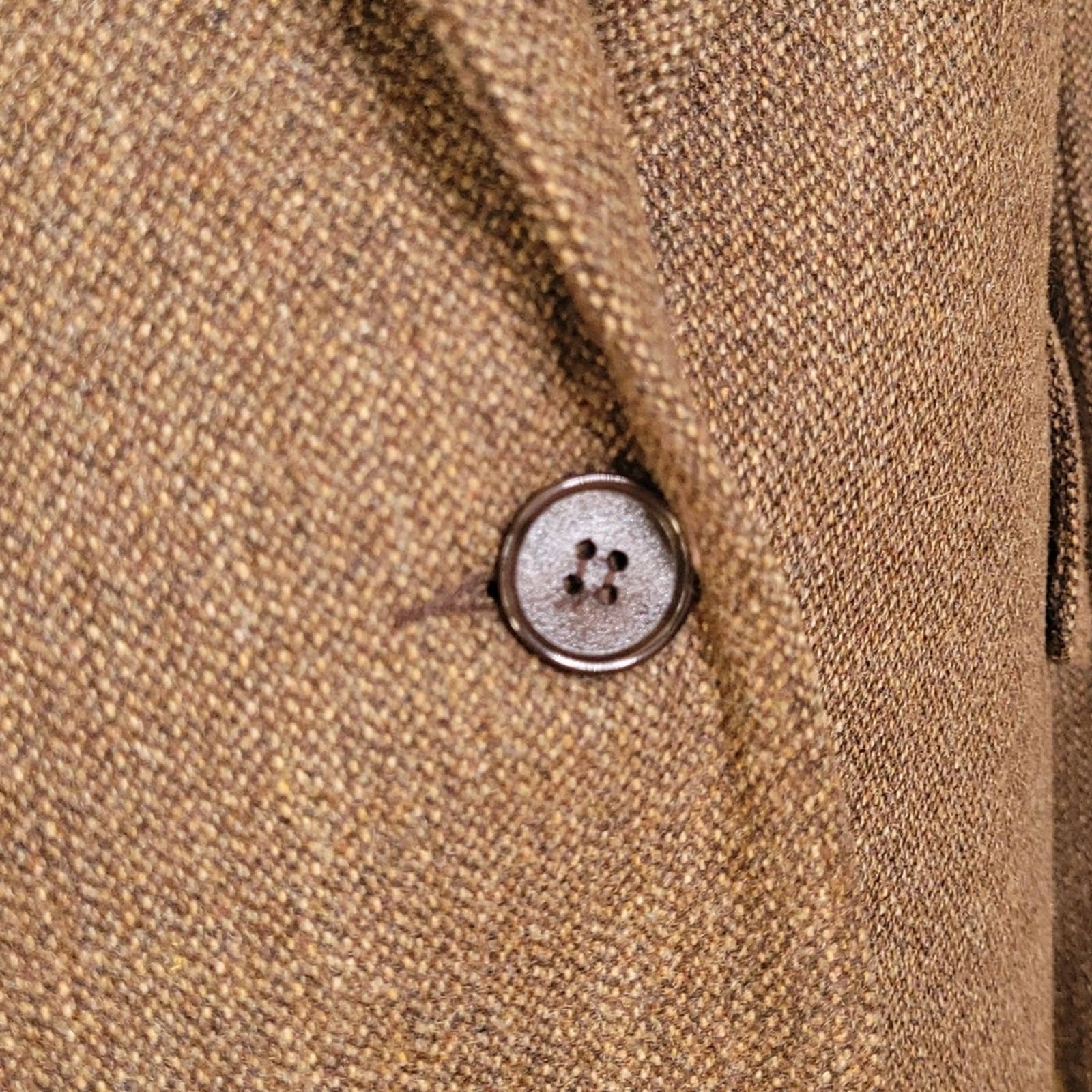 Vintage Brown Wool Blend Long-Sleeved Blazer - Sz. M by Barbara Hulanicki - Image 6