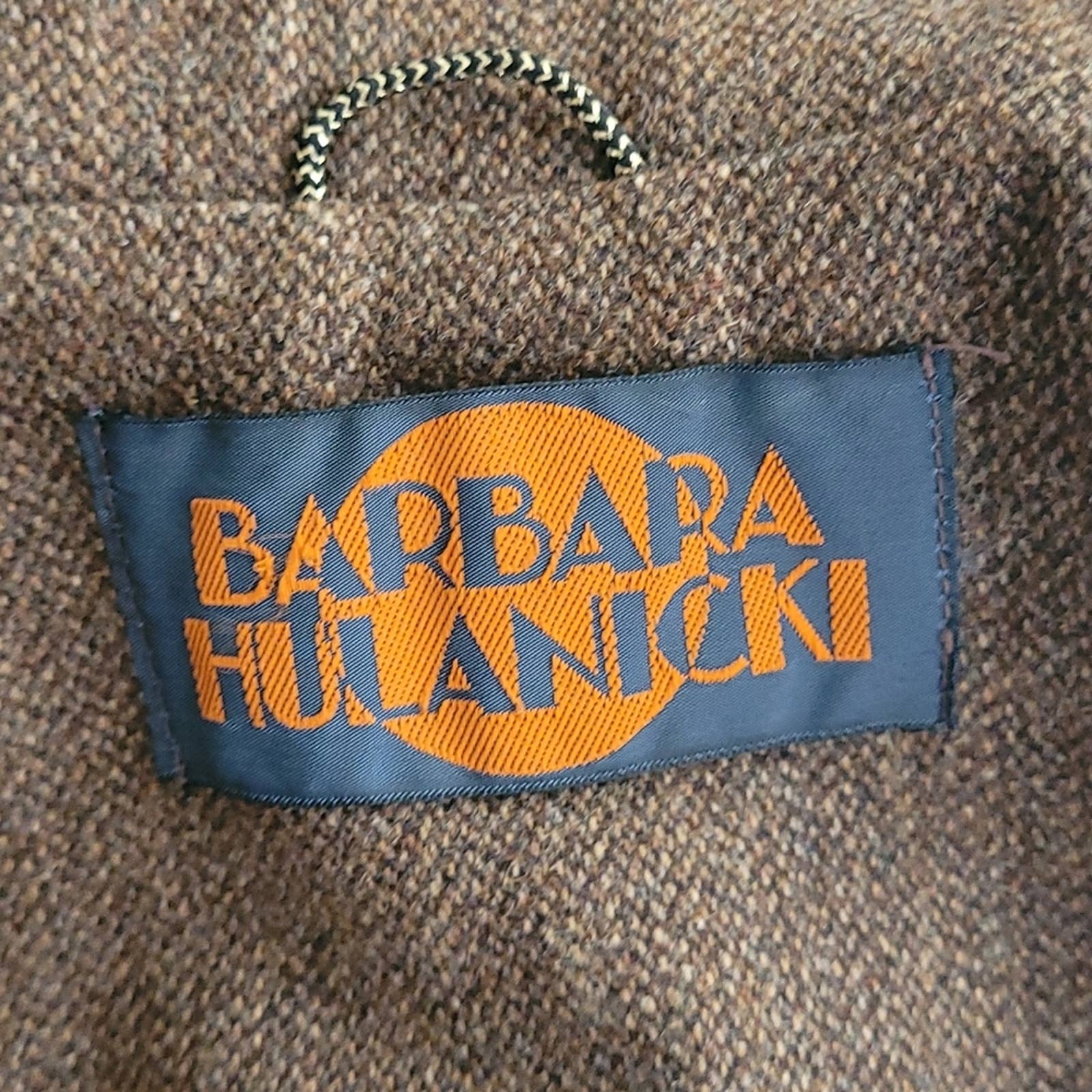 Vintage Brown Wool Blend Long-Sleeved Blazer - Sz. M by Barbara Hulanicki - Image 7