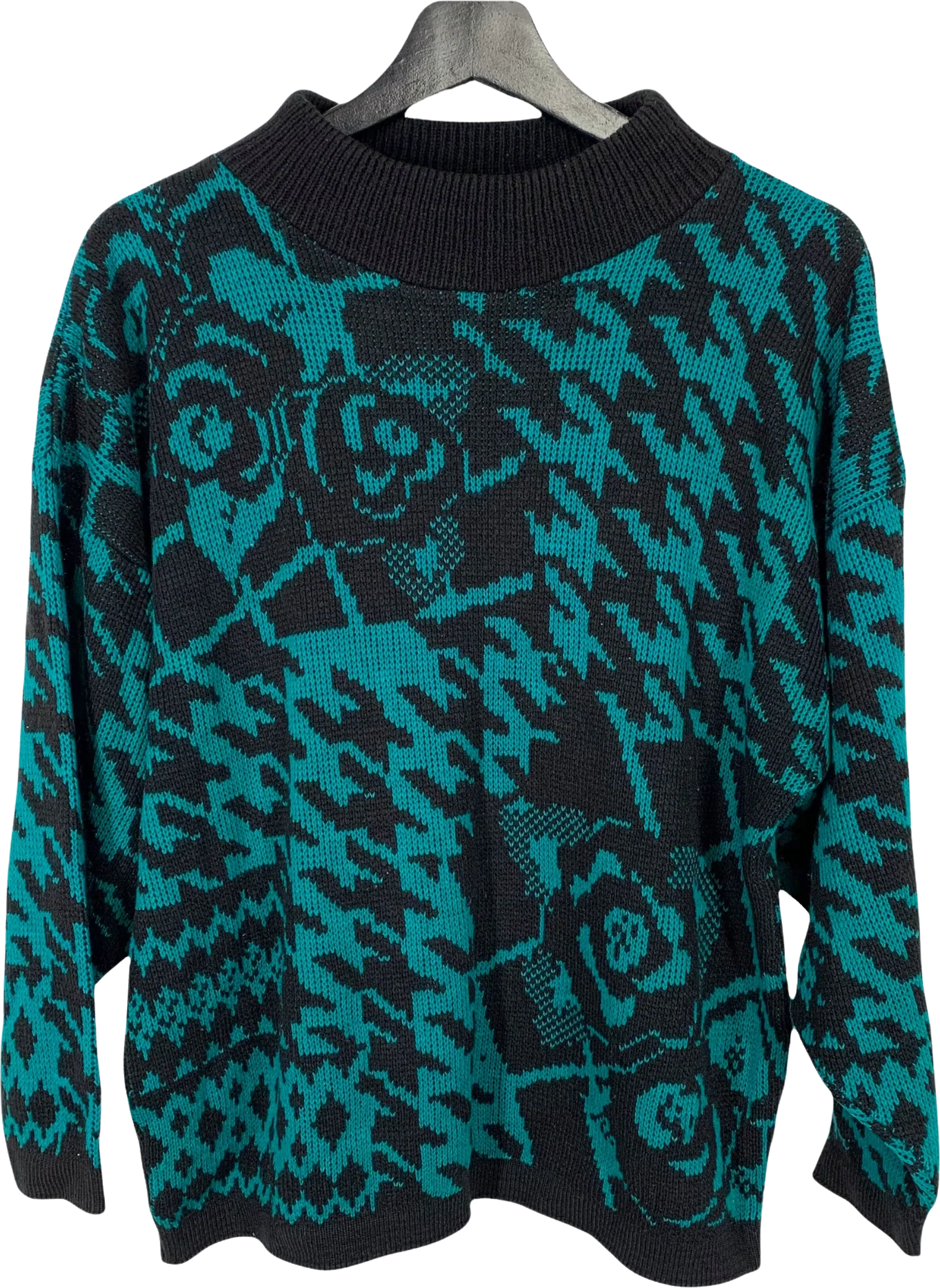 Vintage Brunny Abstract Geometric Pull Over *xl