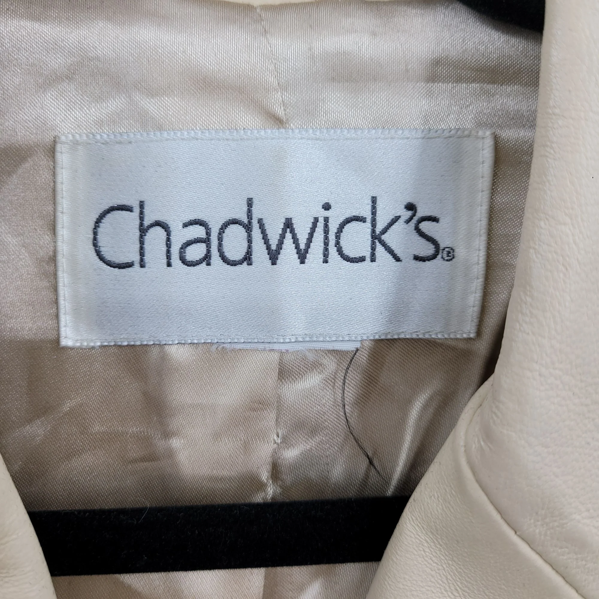 Vintage Cadwick's Leather Coat Longline Single Breasted Button Buttercream Xl by Chadwick's - Image 3