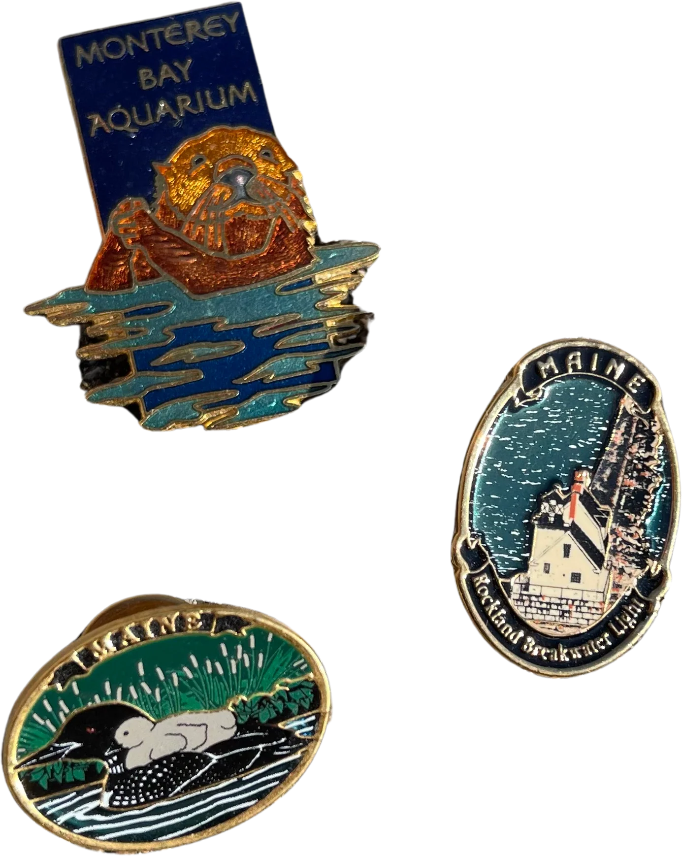 Vintage California And Maine Pins | Set Of 3