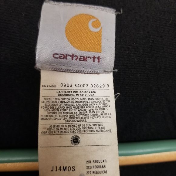 Vintage Carhartt Distressed Green Duck Canvas Work Bomber Jacket by Carhartt - Image 7