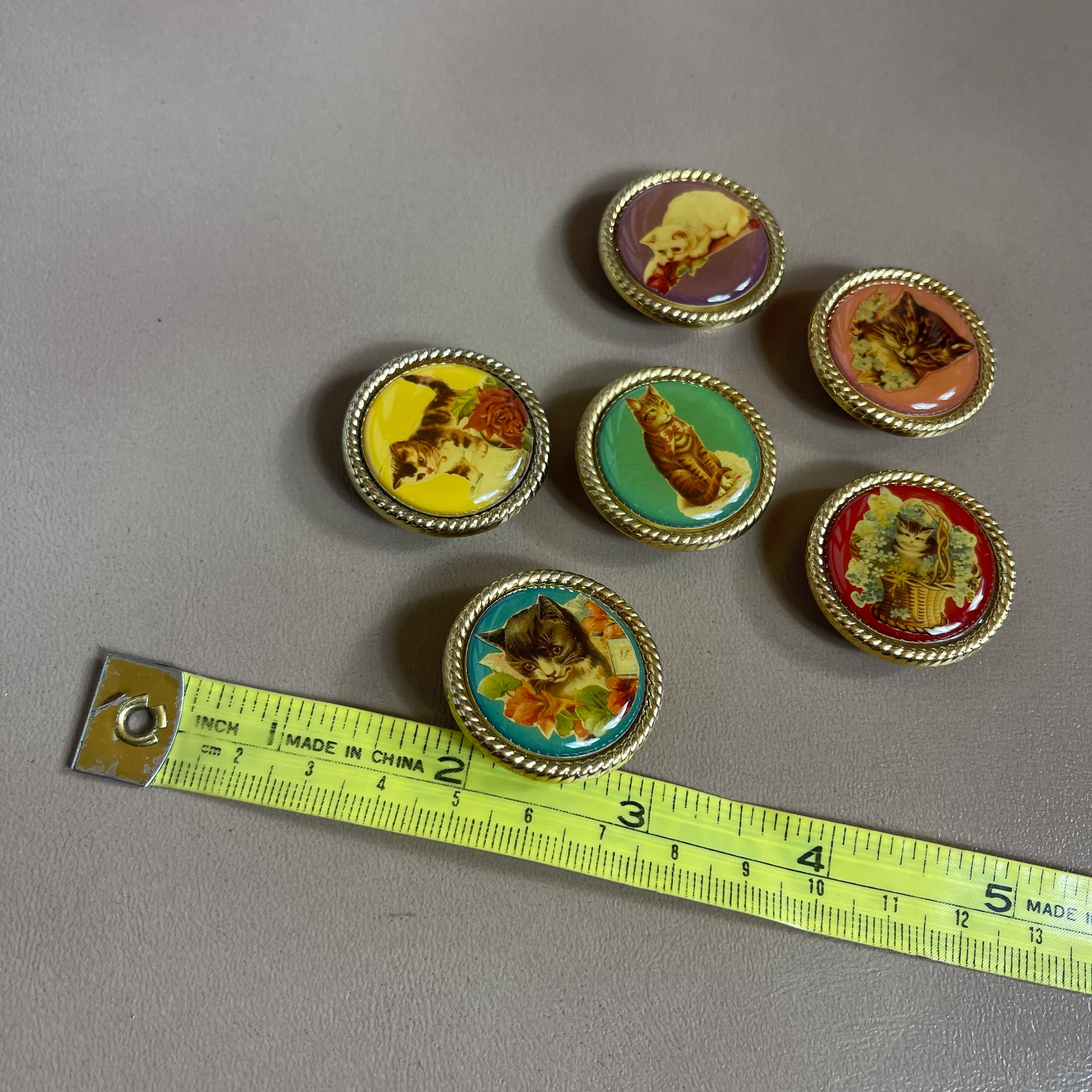 Vintage Cat And Kitten Button Covers By Nony New York - Image 3