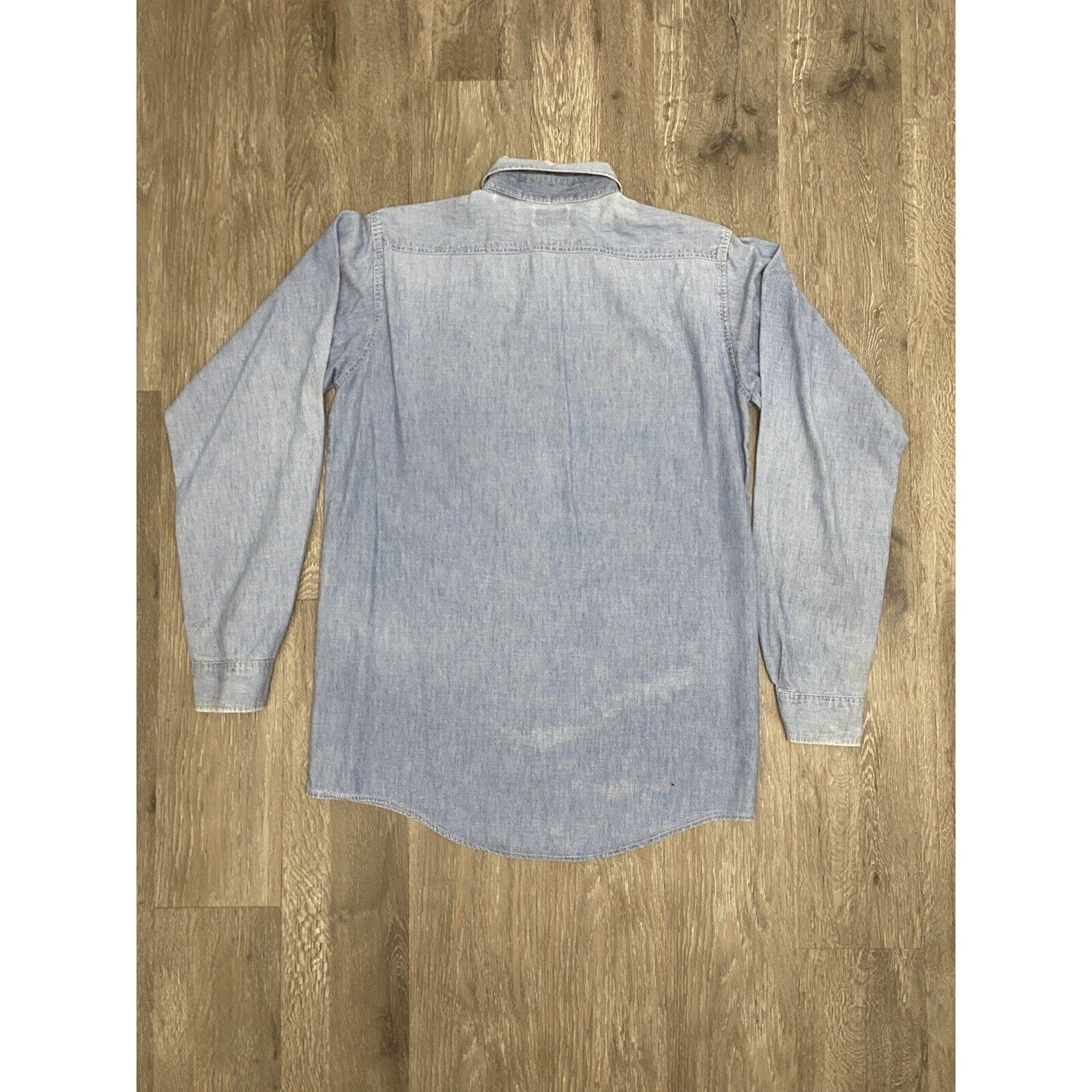 Vintage Chambray Shirt 60s 70s Osh Kosh B'gosh Union Made Distressed Cotton Usa by Osh Kosh B'gosh - Image 7