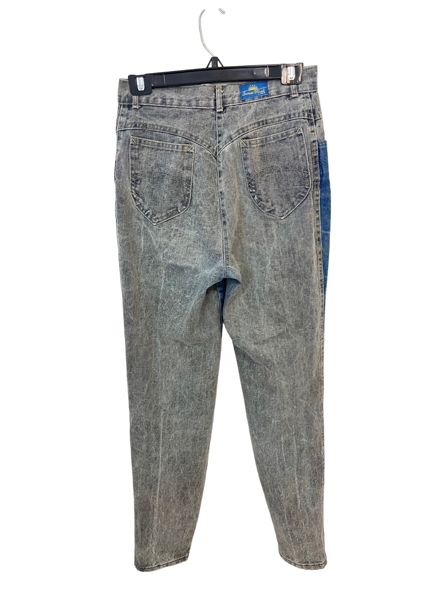 Vintage Chic Sunset Blues Mom Jeans Blue and Gray Denim by Chic - Image 2
