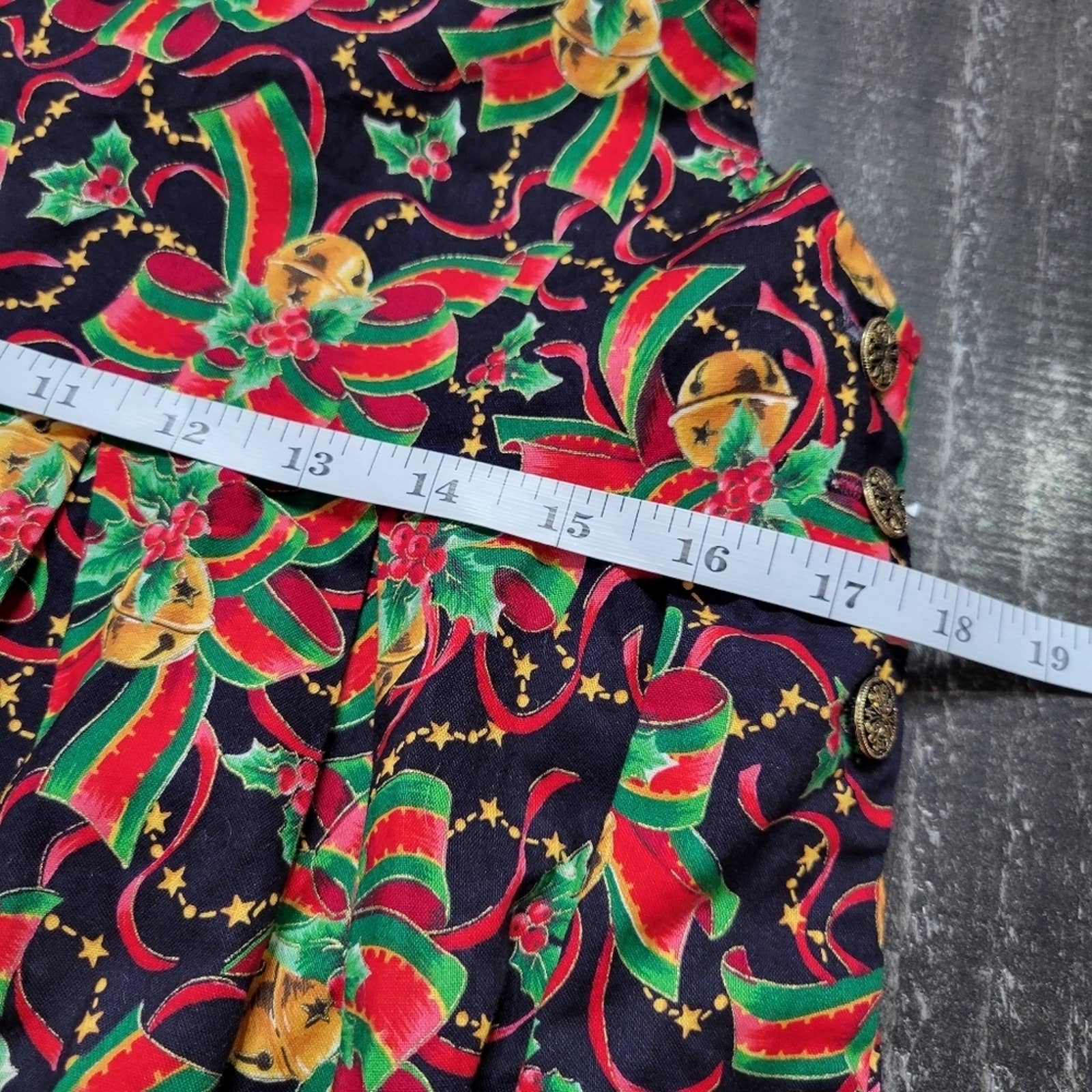 Vintage Christmas Bell Print Jumper Dress by Pam's Closet - Image 9