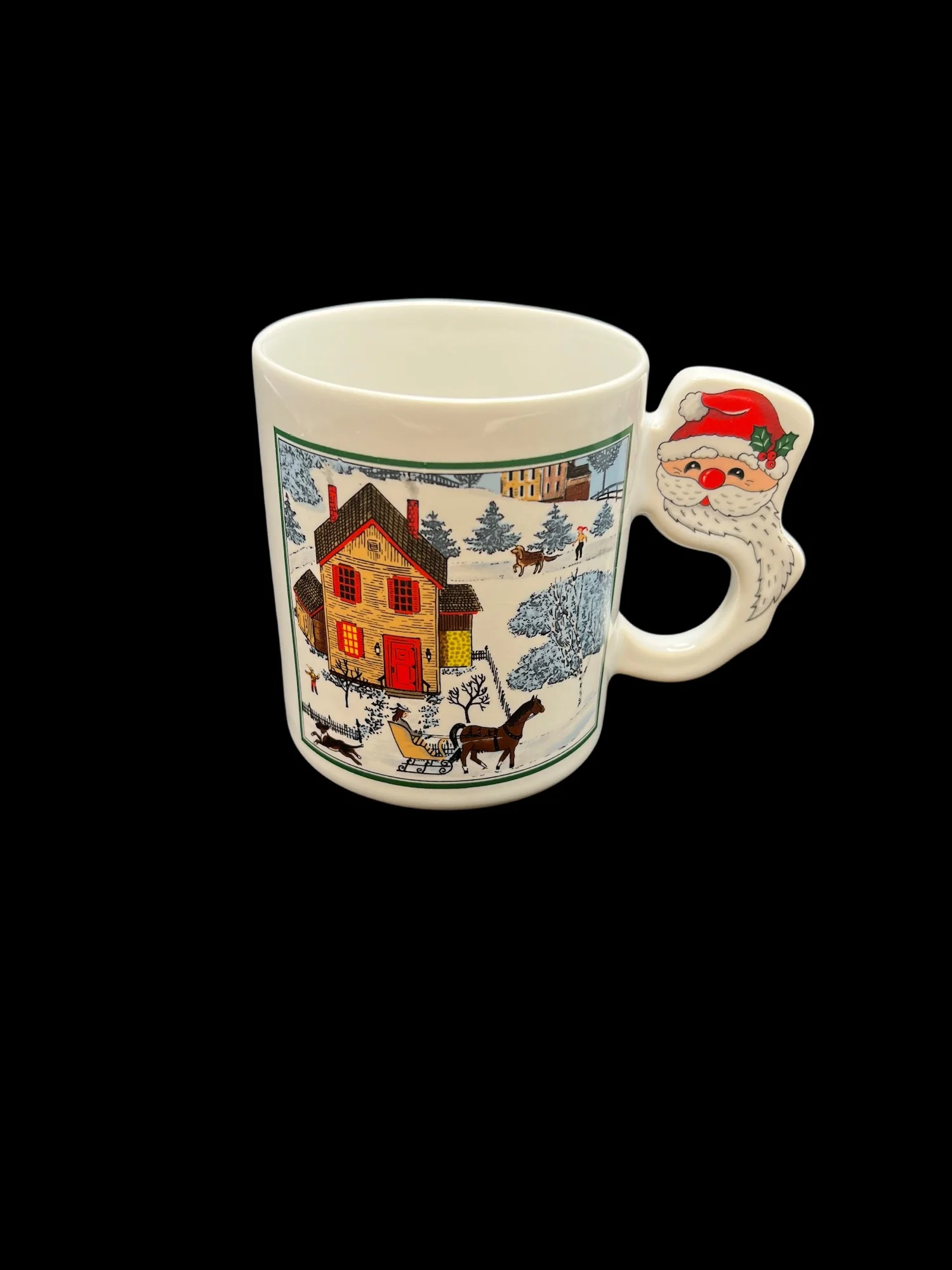 Vintage Christmas Japan Mugs Set 0f 4 Mr and Mrs Claus Mr and Mrs Snowman - Image 12