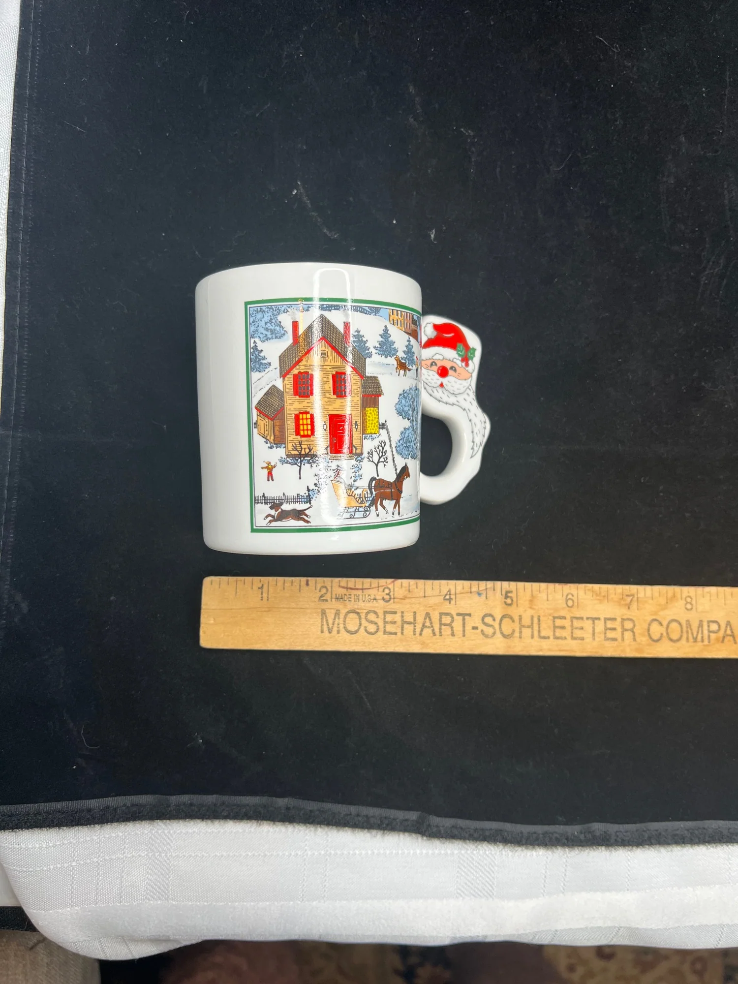 Vintage Christmas Japan Mugs Set 0f 4 Mr and Mrs Claus Mr and Mrs Snowman - Image 14