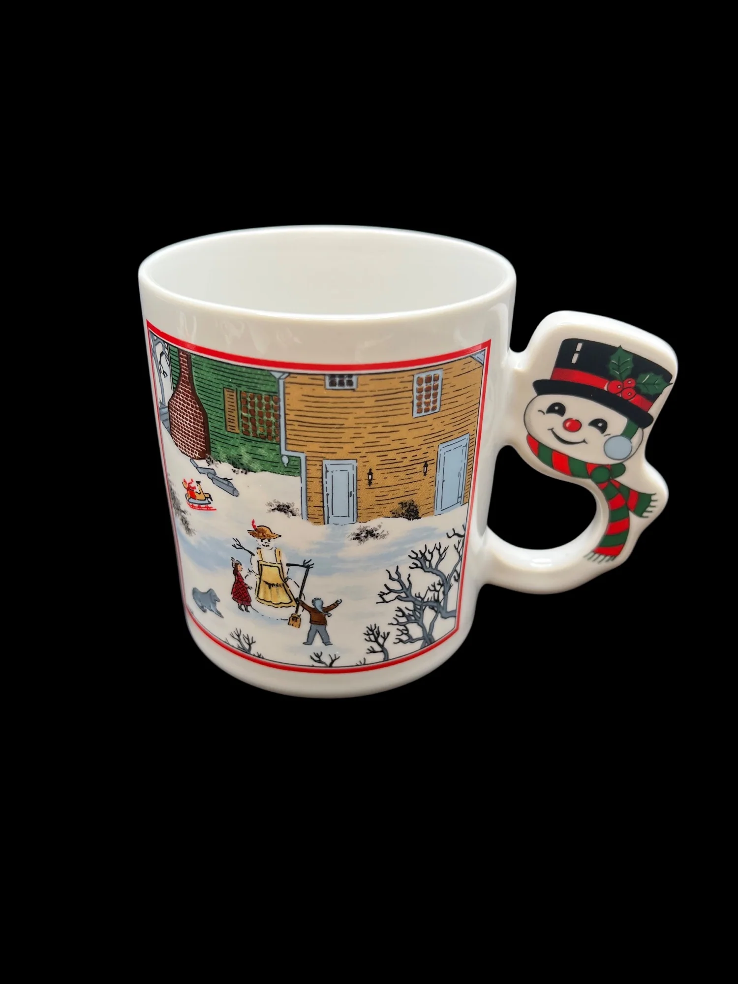 Vintage Christmas Japan Mugs Set 0f 4 Mr and Mrs Claus Mr and Mrs Snowman - Image 11