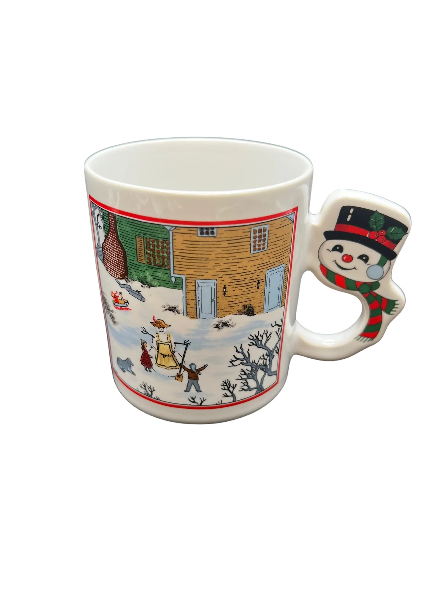 Vintage Christmas Japan Mugs Set 0f 4 Mr and Mrs Claus Mr and Mrs Snowman - Image 4