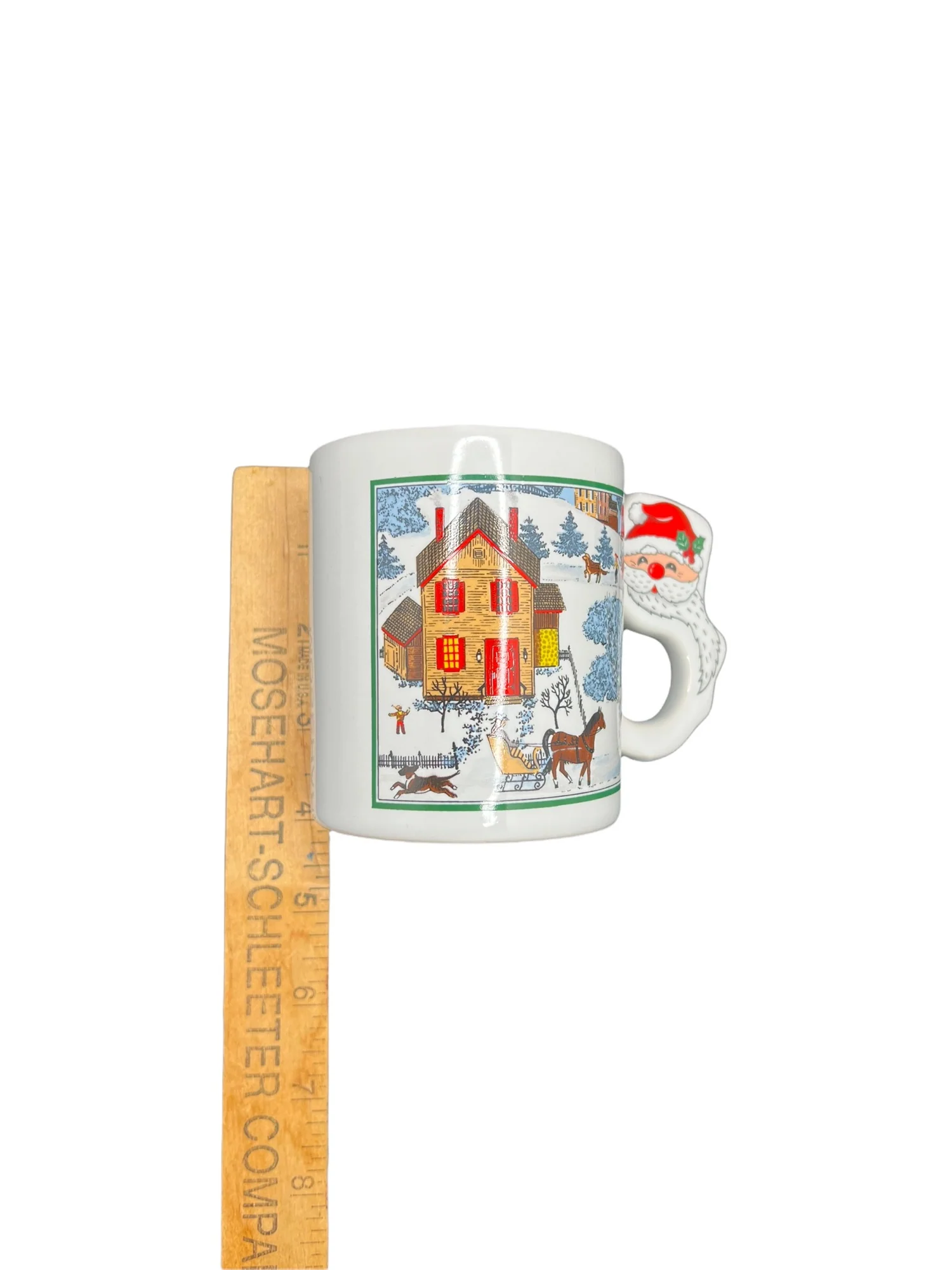 Vintage Christmas Japan Mugs Set 0f 4 Mr and Mrs Claus Mr and Mrs Snowman - Image 8
