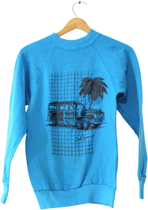 Vintage Classic California Car Sweatshirt Small by Velva Sheen