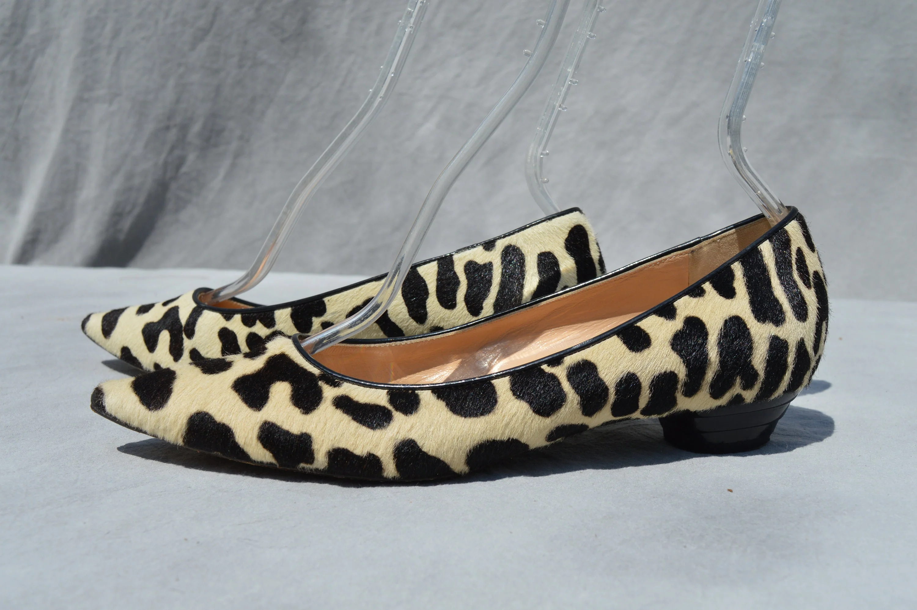 Vintage Classic Leopard Pony Hair Flats Low Heel Shoes Design Size 9 Eu 39 1/2 by Giuseppe Zanotti - Image 6