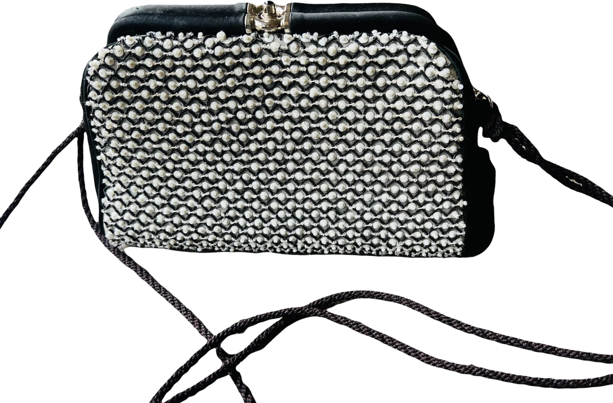 Vintage Clutch with Anthracite Multi-Faceted Crystals by Judith Leiber