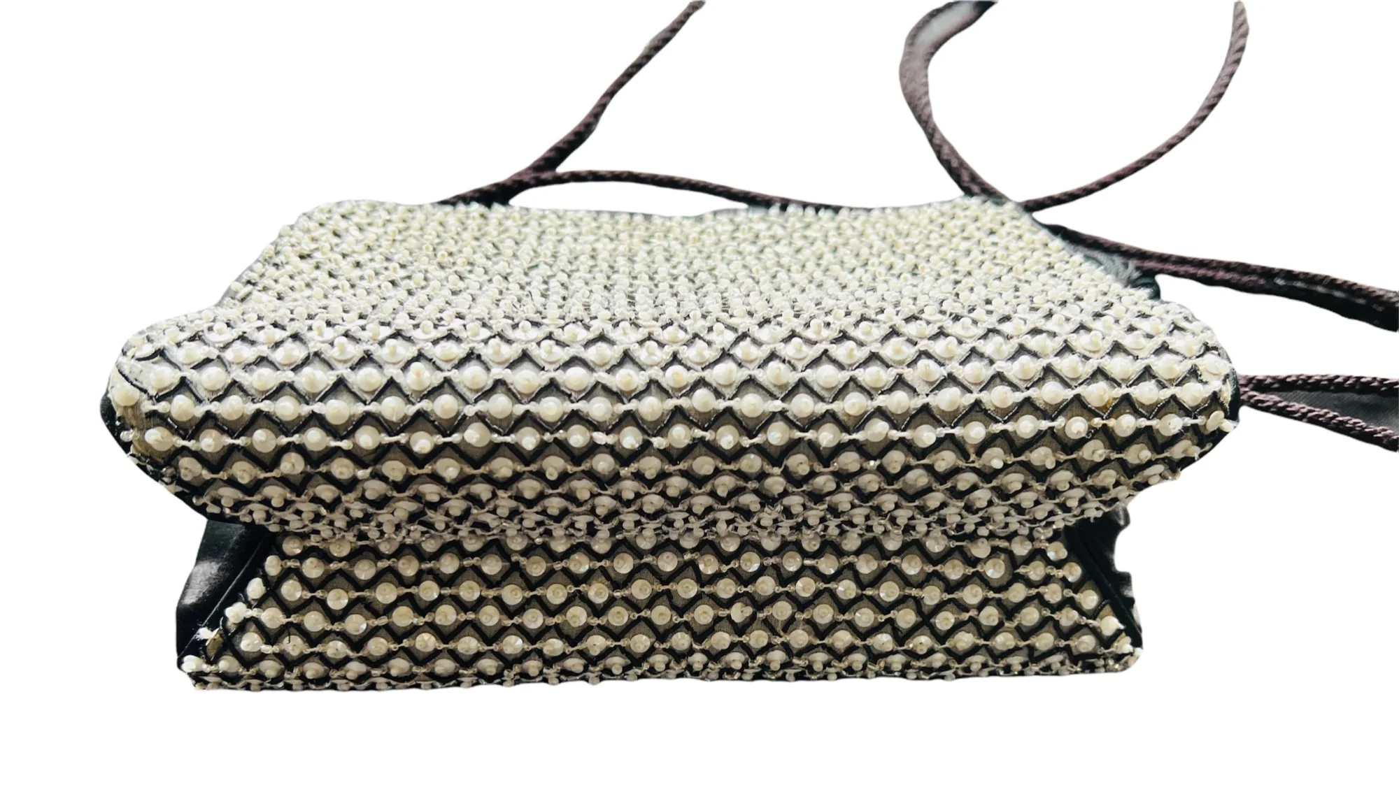 Vintage Clutch with Anthracite Multi-Faceted Crystals by Judith Leiber - Image 2