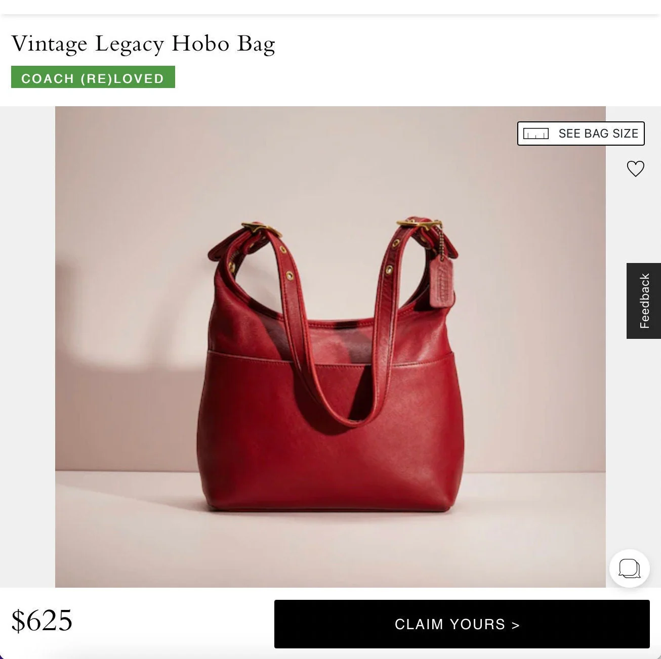 Vintage Coach 00s Legacy Hobo Zip Red Leather Shoulder Bag by Coach - Image 10
