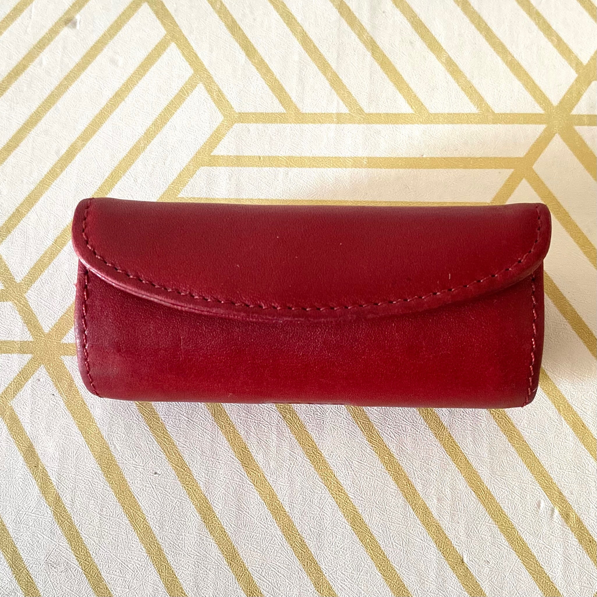 Vintage Coach 90s Lipstick Holder Cherry Red Leather by Coach - Image 3